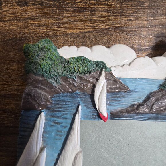 3D Lighthouse Nautical With Sailboats Frame Resin Design Holds 4 x 3 Inch Photo - Picture 11 of 15